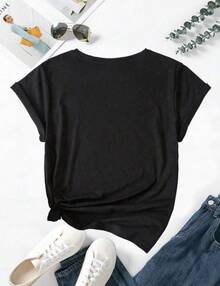 Women T-Shirts - 黑色 - 查看 5