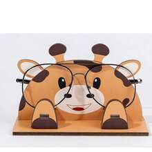 1个创意动物造型时尚眼镜收纳架，可拆卸木质桌面眼镜展示架，动物造型眼镜整理架，梳妆眼镜架 - 動物 - 查看 12