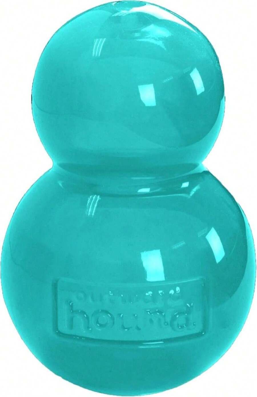 Juguete de perro relleno Outward Hound Double-Tuff, mediano de 4 pulgadas en verde - Pelota masticable dispensadora de golosinas para perros pequeños y medianos, rompecabezas interactivo para enriquecimiento y alimentación lenta - ColorA - Ver 1