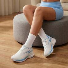 Flexible, Breathable, Comfortable, And Modern Athletic Shoes + Digital Watch + Pair Of Socks – Ideal For Walking And Daily Activities. - White/blue Bb - View 5