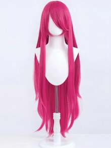 Tóc giả dài thẳng 100cm, chịu nhiệt, kiểu dáng anime cosplay, có các màu hồng, vàng, đỏ, tím dành cho nữ. - Nhiều màu - Xem 21