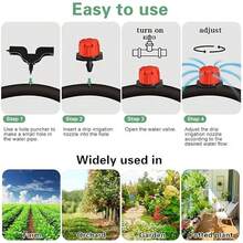 Garden Irrigation Tool Set, Including A Full-Circle Fountain Nozzle And Adjustable Eight-Hole Emitters, Equipped With Two Punch Tools, Made Of Plastic, Suitable For Irrigation Systems - Irrigation Drippers - View 9