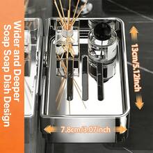 1pc Wall-Mounted Soap Dish, Detachable Drainage, High-End Bathroom Soap Holder, No Drilling Required - Soap Rack - View 7