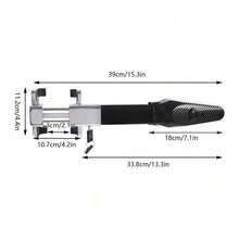 Steering Wheel Lock With Alarm, Heavy Duty Anti-Theft Car Device, Car Steering Wheel Lock With 2* Keys  - Suitable For Cars, , Trucks, SUVs, Etc. - Black - View 4
