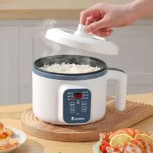 57.48oz Multi-Function Smart Rice Cooker, Convenient Steamer All-In-One Pot, Overheat & Dry Burning Protection, 6 Cooking Modes, Mini Steamer Double Layer Non-Stick Pot, Suitable For 1-2 People To Cook Rice, Soup, Pasta, Steak, Etc. - EU E Type Plug(220-240V) - View 4