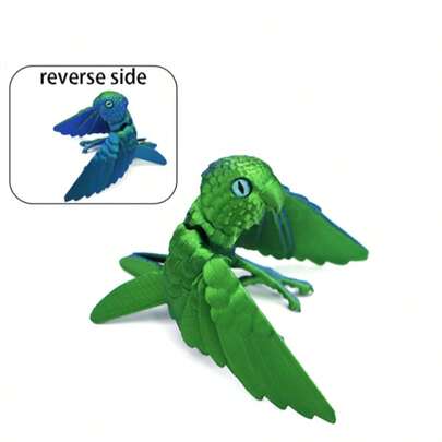 3D Printed Parrot Statue, Flexible Joints, Home/Car Decor, Desk Ornament, Creative Collectible, Christmas/Halloween Decoration, Holiday Gift