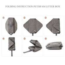 Bac à litière pliable et étanche pour chat pour les voyages, bac à litière portable pour chat pour l'extérieur de la voiture, bac à litière spécial pour chat pour sacs pour animaux de compagnie, conception de grande capacité, facile à nettoyer, fournitures essentielles pour animaux de compagnie pour les voyages - L - Voir 7