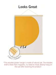 1pc "We Can Move The Sun Together" Abstract Sun Canvas Wall Art Poster, Unframed Decorative Gift - Multicolor - View 10