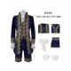 Embroidered Prince Dress Blue