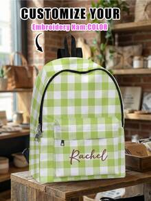 Customized Embroidered Pocket Backpack, Personalized College Backpack, Travel Backpack, School Backpack, Laptop Bag, Custom Backpack, Casual & Fashionable - Multicolor - View 7