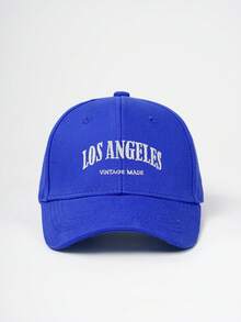 1顶男女童通用刺绣字母“LOS ANGELES”Y2K风格透气棒球帽，适合户外休闲穿着，春秋季节皆宜。 - 寶藍色 - 查看 2