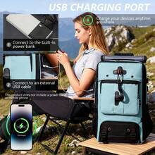 YSTYLE EasyJet Hand Luggage Backpack 40x25x18cm/46x30x23cm Unisex Cabin Bag 15.6 Inch Laptop Backpack With USB Charger Hiking Daypack - Baby Blue - View 3