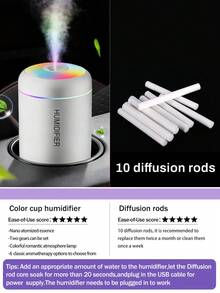 USB香薰加湿器,冷雾加湿,带LED灯,迷你加湿器,香薰雾化器,黑白两色可选,持久清新空气,适用于汽车、卧室、办公室、浴室、客厅、书桌等场所——馈赠佳品,另有6种不同精油可选。 - 加濕器組合 - 查看 33