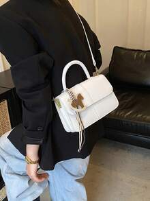 时尚百搭拼接个性化通勤女包单肩斜挎包 - 彩色 - 查看 2