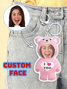 Móc khóa hình mặt người theo yêu cầu, móc khóa hình búp bê, móc khóa phát ra âm thanh, móc khóa hình gấu, móc khóa dễ thương và thú vị, thích hợp làm quà tặng cho bạn gái, bạn trai, bạn bè, bố, mẹ, người thân, trẻ em. Thích hợp cho sinh nhật, kỷ niệm, ngày Valentine, quà tặng tiệc tùng, quà tặng độc đáo cá nhân hóa, quà tặng lý tưởng cho nam/nữ, móc khóa trang trí theo yêu cầu, trang trí ba lô, mặt dây chuyền. - Gấu Nhỏ - Xem 4