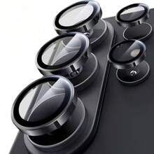 适用于三星 Galaxy S26 Ultra/S25/S24/S23/S22 Ultra Plus FE /A05S/A06/A14/A15/A16/A24/A25/A34/A35/A37/A54/A55/A57 的合金相机镜头保护膜套装，采用独立金属环设计，防刮擦，超清晰，强力粘合钢化玻璃膜，生日礼物，春季佳品。 - 紫色 - 查看 5