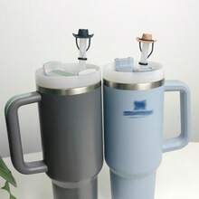 4 Paquete de Cubiertas de Pajilla de Sombrero de Vaquero de Silicona Compatibles con Cup 30 40 Oz, Accesorios Lindos y Divertidos para Taza con Pajilla, para Hombre y Mujer, Regalo de Navidad - Sombrero de vaquero - Ver 5