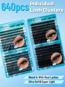Bộ nối mi ADORANCE 1788PCS dạng chùm, uốn cong D, kèm keo dán, dung dịch tẩy, dụng cụ uốn mi, nhíp và cọ. Thân thiện với người mới bắt đầu và dễ sử dụng – Hướng dẫn từng bước đơn giản, không cần kỹ năng chuyên nghiệp, rất phù hợp cho người mới bắt đầu nối mi. - màu đen - Xem 4