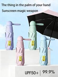 Portable Compact Folding Umbrella, Made Of Polyester Fiber, Can Provide Sun Shade And Rain Protection, Carry-On Size, Customized Adult Umbrella - A - View 10