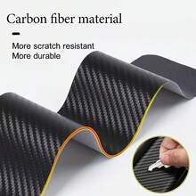 4 Pcs Car Sill Protection Strips | Anti-Slip Striped Design, Cute Cat Paw Print, Self-Adhesive Anti-Scratch Edge Protection, Universal Type Suitable For All Car Models, Easy To Install, Humorous Design - A - View 6