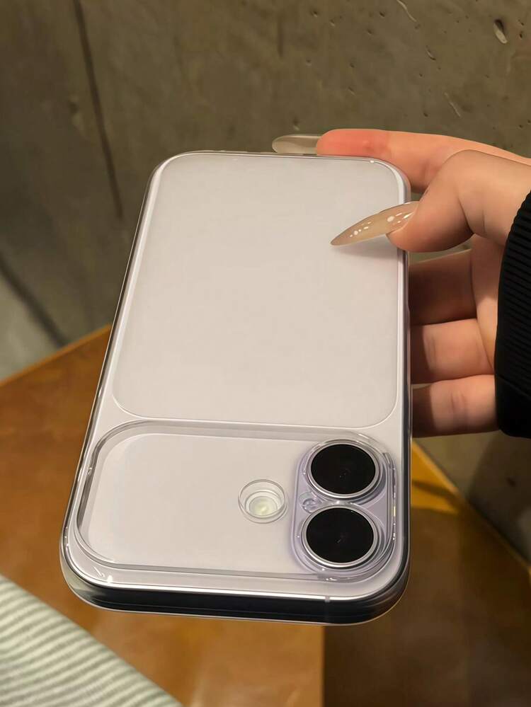 极简透明亮面摄像头保护手机壳，兼容 17 Pro Max、17 Pro、17 Air、16 Pro Max、15、14、13 Pro Max，磨砂透明后盖 - 無色 - 查看 4