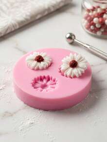 1pc Sunflower Candy Pudding Jelly Mold, DIY Cake Chocolate Silicone Mold, Baking Tool - Multicolor - View 4