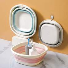 Foldable Pet Bathtub, Small Dog Bathing Tub With Drain, Washbasin, Laundry Basket, Cat & Dog Bathtub - Multicolor - View 5