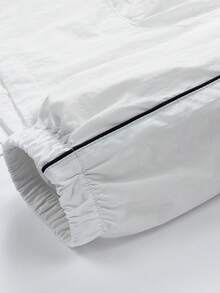 Áo khoác lụa băng mỏng nhẹ dành cho nữ, áo sơ mi mỏng nhẹ chống nắng phong cách thể thao ngoài trời, áo khoác ngoài mỏng có mũ cho mùa hè - trắng - Xem 8