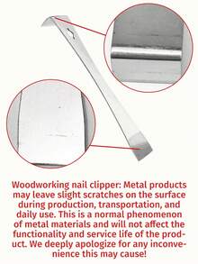1pc Stainless Steel Crowbar - A Large, Flat And Durable Carpentry And Honeycomb Maintenance Tool - A - View 7