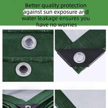 Thickened Waterproof Reinforced Canvas, Multi-Purpose, Suitable For Outdoor, Car, Swimming Pool, Leisure Party, Holiday, Sun Shading, Rainproof, Green Canvas - Army Green - View 4