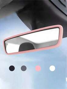 1pc Simple Silicone Rearview Mirror Protective Cover, Car Decor, Fit For Most Cars, Model Y/3 Center Console Protector, Protect Screen, Essential Car Accessory JPIC - 彩色 - 查看 1