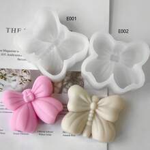 Bowknot Silicone Mold, DIY Crystal Resin Butterfly Decor, Handmade Candle & Aromatherapy - White - View 1