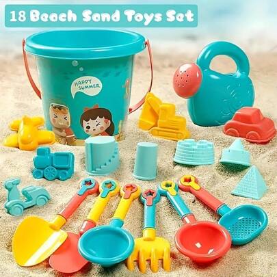 Kids Beach Toys Set, Summer Outdoor Sand Play With Watering Can, Shovel, Children Water Play Tools, Back To School Gift