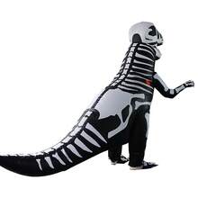 Inflatable Zombie/Dinosaur Costume For Adult Party, Halloween Trick-Or-Treat/Christmas Gift/Valentine's Surprise! Fits Height 1.5-2m, Includes Air Blower, Batteries Not Included - Zombiemon - View 5