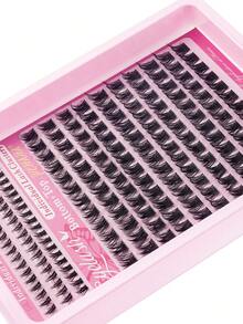 180 Stücke Flauschiges Wimpernverlängerungs-Set, enthält 5-7mm untere Wimpern & 8-16mm hochkapazitive breite -Wimpern, gemischte D-Krümmung, erzeugt natürliche, dichte, weiche, bequeme & leichte Kunstwimpern, langanhaltend & Wimpernbuch, geeignet für Alltag, Cosplay, Date & Party Make-up. - DD - Übersicht 8