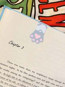 5pcs Cute Cat Paw Magnetic Bookmarks Book Decoration,School Supplies,Back To School - Multicolor - View 3