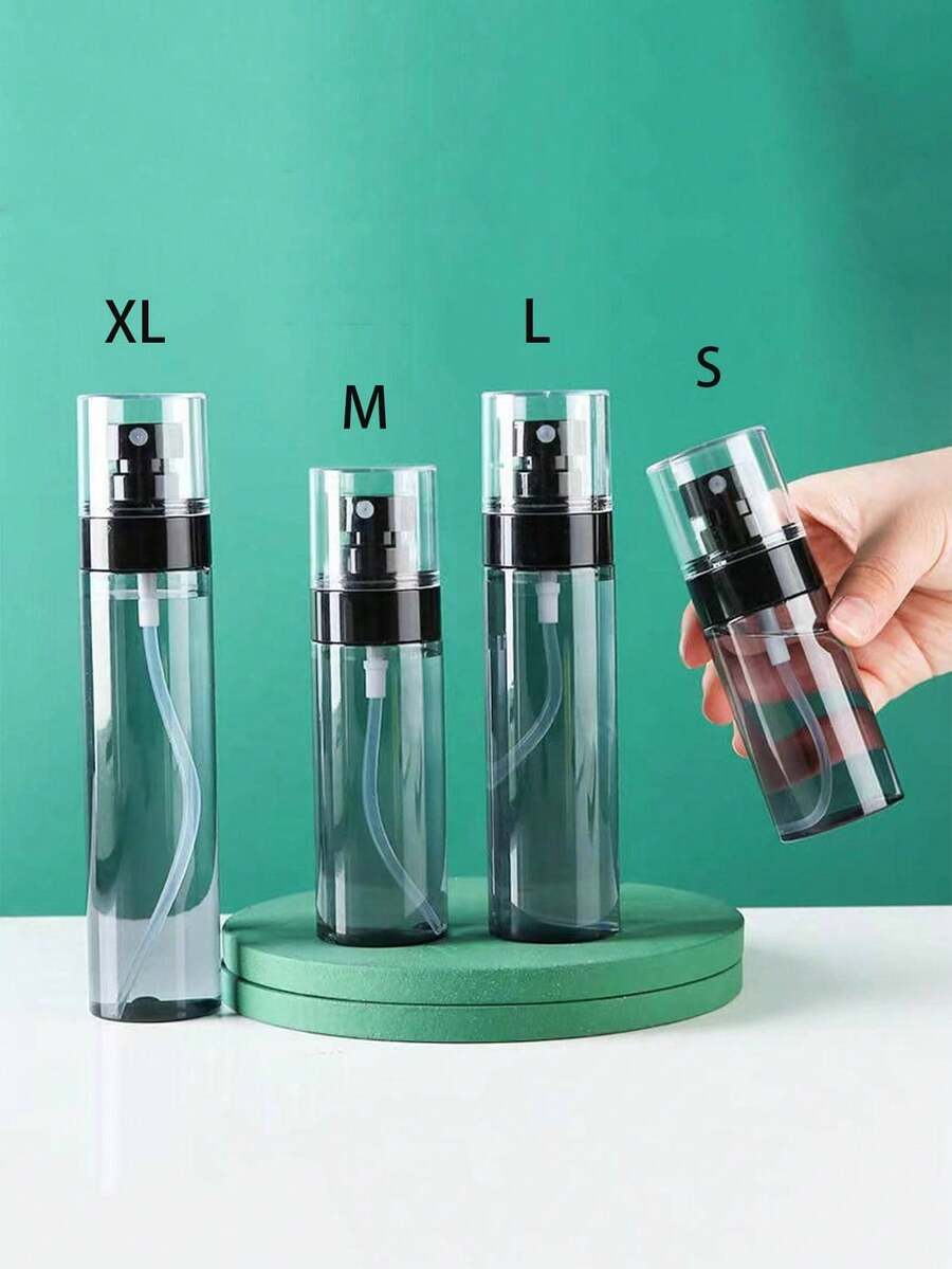 1 pieza Dispensador de loción portátil, Botella de spray de plástico negro, Recipiente rellenable para jabón líquido, Adecuado para viajes al aire libre - A - Ver 1