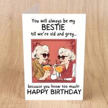 A Fierce Birthday Card With An Envelope For That Friend Who Feels Like Your Soulmate, Featuring Subtly Sarcastic Friendship - Multicolor - View 8