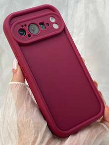 対応 GooglePixel 8a 9A Pixel 10 かわいい Pixel 8 9 10 Pro 対応 電話ケース エンジェルアイズ TPU ソフトケース、ドーパミンカラー、シンプル、滑り止め、落下防止、厚みのある保護 - バーガンディ - チェックする 7