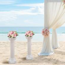 2PCS/4PCS  Wedding Roman Column, Wedding Landscaping Roman Pillar, Artistic Roman Column Statue Party Flowerpot Holder - 2pcs - View 4
