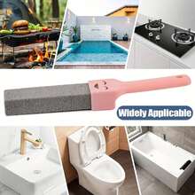 Cepillo de limpieza con piedra pómez de mango reemplazable, cepillo de inodoro, elimina las manchas de agua dura, adecuado para baño, piscina, cocina y otras tareas de limpieza del hogar, elimina eficazmente la cal, herramienta de limpieza doméstica multifuncional - Multicolor - Ver 4