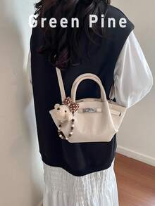 2026 New Korean Niche Design Bucket Bag, Fashionable Retro High-Quality Shoulder Bag - White - View 1