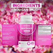 RosabeIIa Organic Beet Root Capsules | 1300mg Beetroot Powder | Non-GMO Dietary Supplement | 60 Capsules (2 Bottles) - 2 瓶 - 查看 7
