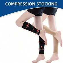 1 đôi ống bó chân nén, thích hợp cho chạy bộ, bóng rổ và đạp xe, độ nén 15-21mmHg, vớ nén cấp độ 1, unisex, phụ kiện thể thao, hỗ trợ đầu gối. - Nhiều màu - Xem 15