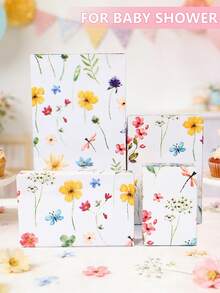 1 Roll Transparent Plastic Wrapping Paper, Spring Floral Pattern Gift Wrapping Paper, Spring Decor, Wedding Decor, Birthday Decor, Baby Shower Decor, Bridal Shower Decor, Plastic Wrap Roll, Holiday Party Decor, Floral Decor, Gift Basket Packaging Plastic Film, Gift Wrapping Paper, Party Favors - Flowers - View 11