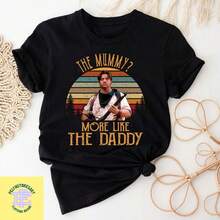 Retro La momia más como la camiseta de papá, camisa de Brendan Fraser, camisa vintage de la película de la momia, camisa de Rick O'Connell, camisa de la película de la momia - Negro - Ver 1