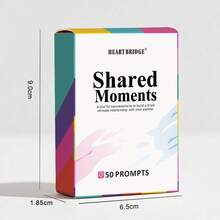 1 Box HEART BRIDGE Shared Moments Tabletop Card Game, Couples Interaction Tool, Honeymoon Travel Toy, Enhances , Thoughtful Gift For Boyfriend/Girlfriend, Husband/Wife On Valentine's Day, Anniversary, Halloween, Christmas, Thanksgiving | 50 Cards | - View 3