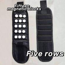 Magnetic Wristband Holding Screws,Nails, Drilling Bits,Wrist Holder Belts With Strong Magnets, Cool Gadgets Men, Women, Handyman ,Dad Outdoor Furniture Tools Small Standard Bag Wear-Resistant Base Organizer & Storage Garage Organizer Work Apron Carpenters And Builders Home Carpenter Woodworker Construction Plumber Handyman Dad Father Grandfather Grandpa - Multicolor - View 9
