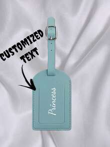 1 Stück personalisiertes Gepäckanhänger, elegant gravierter Name in Schrift, Material PU - Hochzeit, Geburtstag, Reisegeschenk, hochwertiger Gepäckidentifikator, geeignet für Taschen & Reiseorganisation - ideales Geschenk für Brautjungfern, Modeaccessoire, hochwertige Verarbeitung, Hochzeitsdekoration - Farbmischung - Übersicht 5