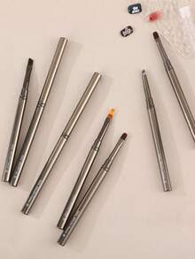 1 buah/12 buah Kuas Nail Art Liner Logam, Cocok untuk Garis Panjang, Detail Halus, Lukisan Lembut, dan Pewarnaan Lembut - MultiWarna - View 4